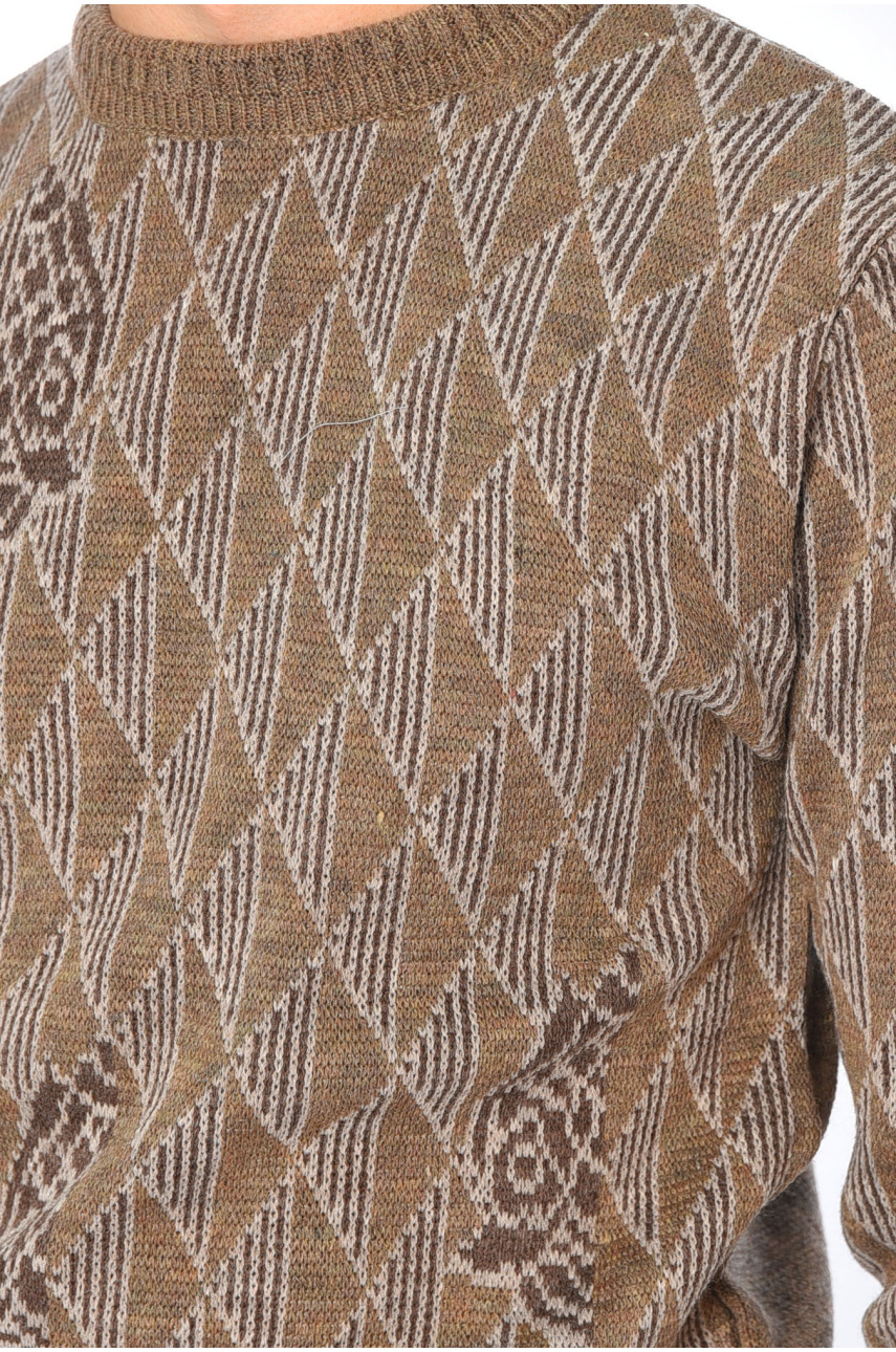 Светр чоловічий однотонний бежевого кольору 1084-3 195386 Светр чоловічий однотонний бежевого кольору 1084-3 195386