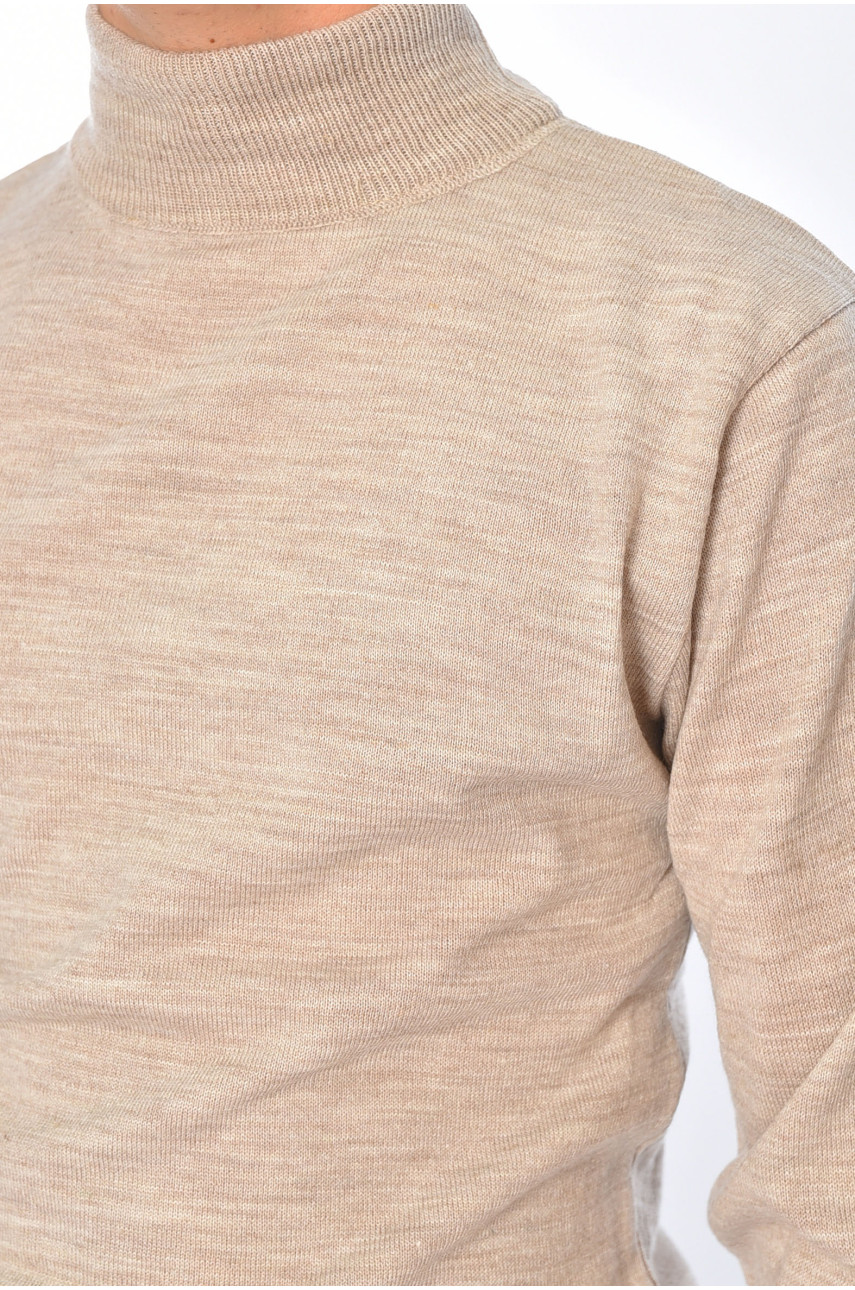 Светр чоловічий однотонний сірого кольору 1035-3 195391