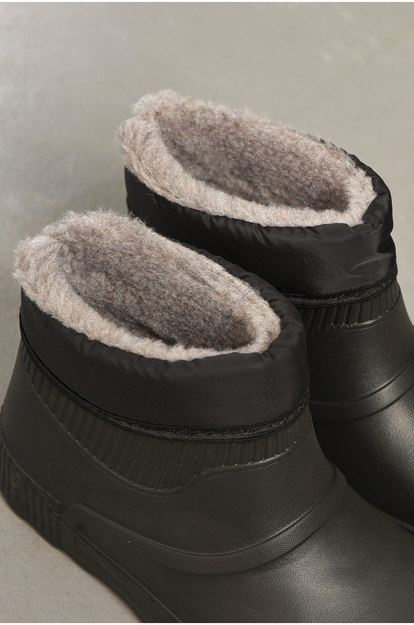 Калоші жіночі утеплені чорного кольору Е26 195398
