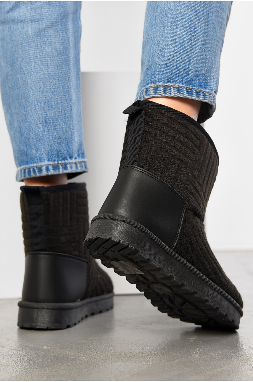 Угги женские на меху черного цвета 758-1 195416 Угги женские на меху черного цвета 758-1 195416