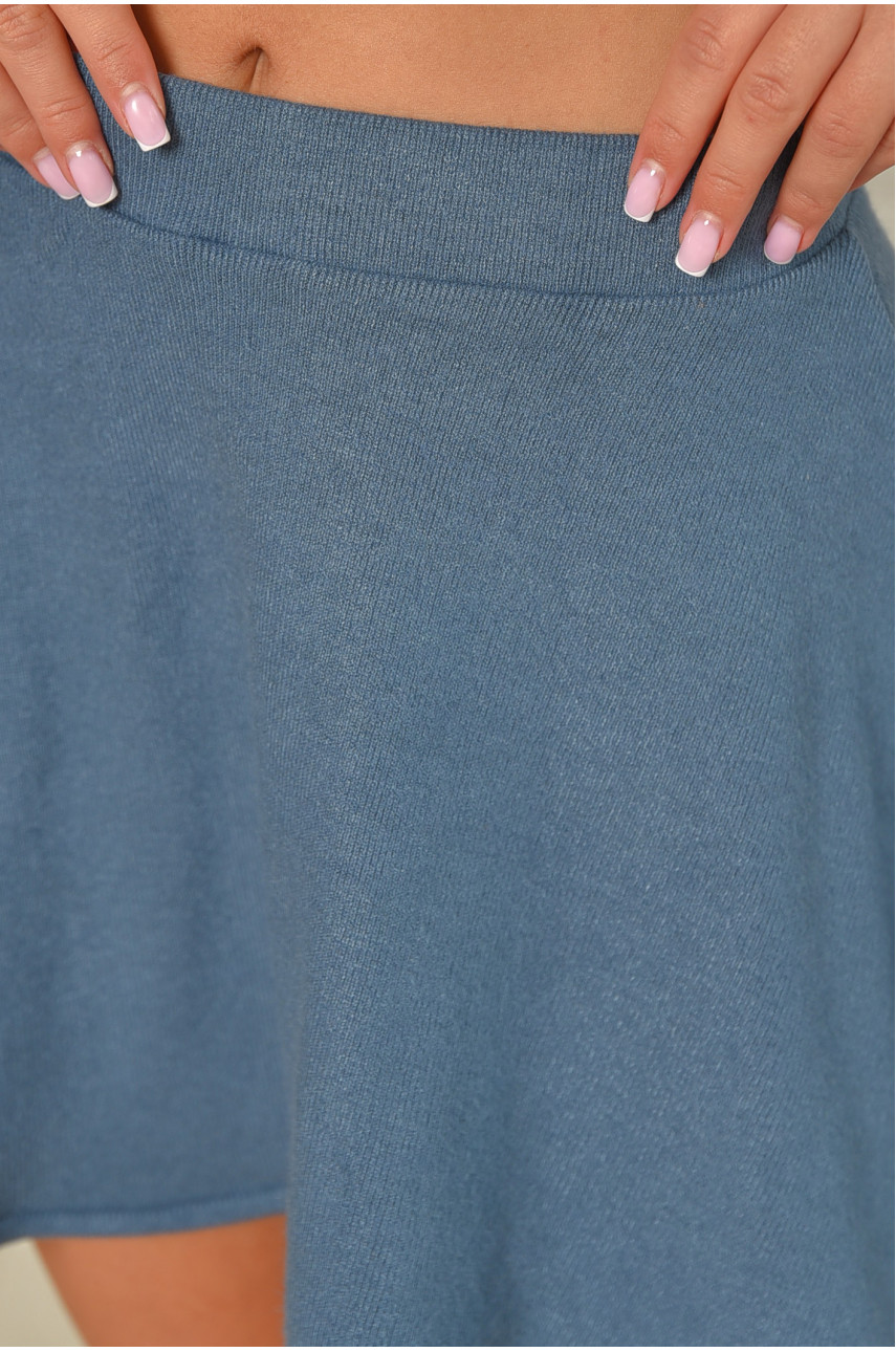 Жіноча спідниця однотонна бірюзового кольору 0782 195431