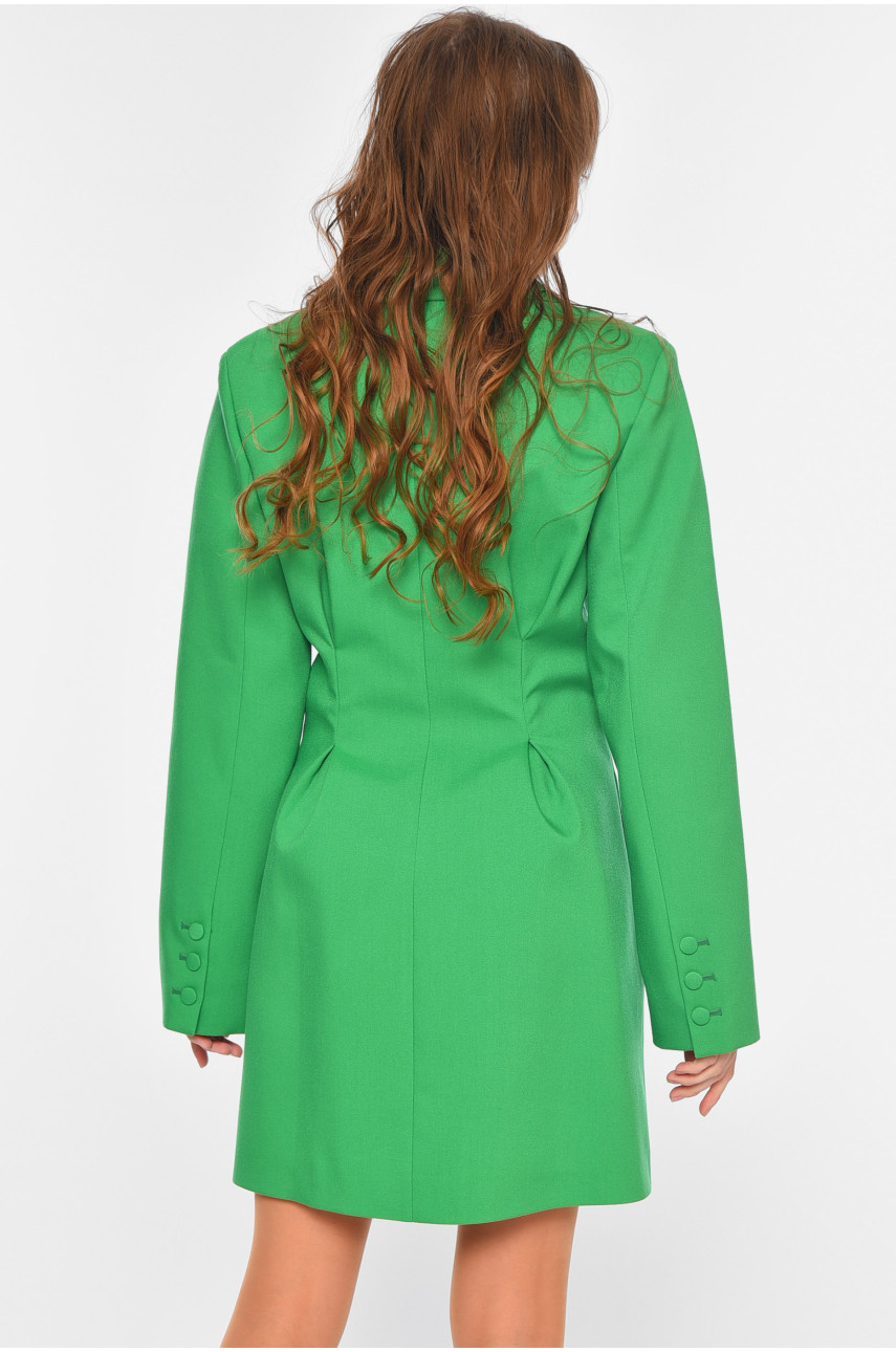 Платье-пиджак женское однотонное зелёного цвета 3503 195434