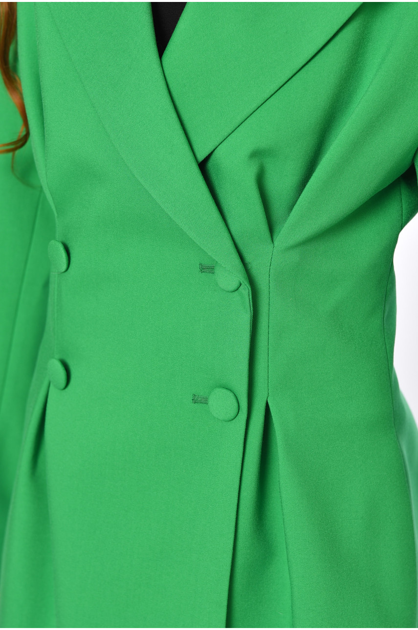 Платье-пиджак женское однотонное зелёного цвета 3503 195434