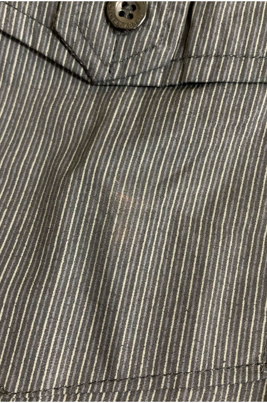 Рубашка мужская черного цвета в полоску Уценка 38125 195441