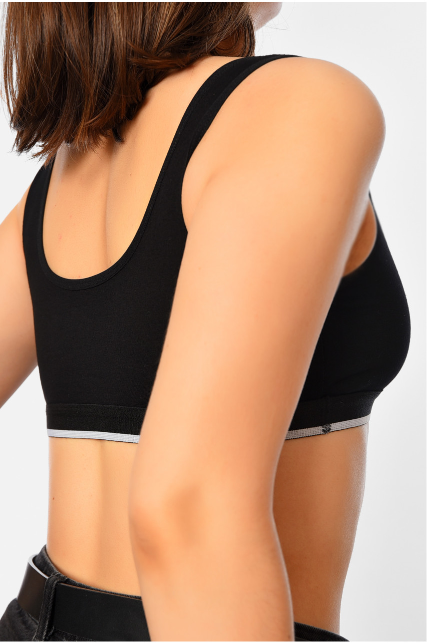 Топ женский черного цвета чашка В 195484 Топ женский черного цвета чашка В 195484