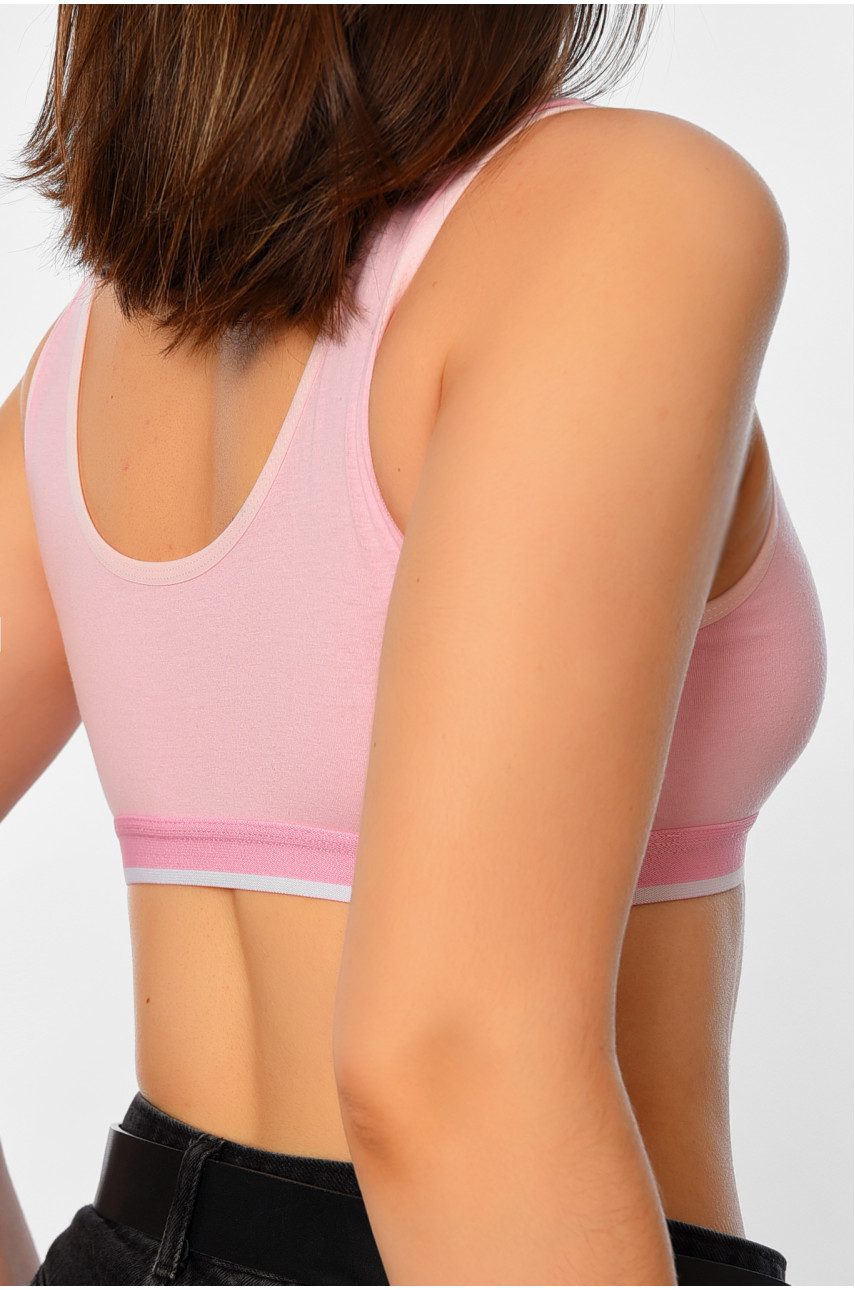 Топ женский пудрового цвета чашка В 195489 Топ женский пудрового цвета чашка В 195489