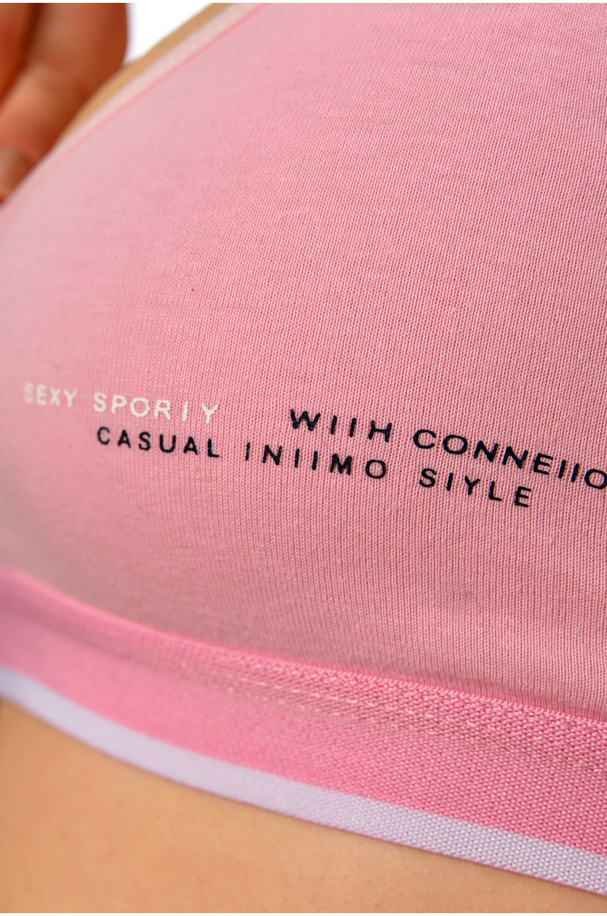 Топ женский пудрового цвета чашка В 195489 Топ женский пудрового цвета чашка В 195489