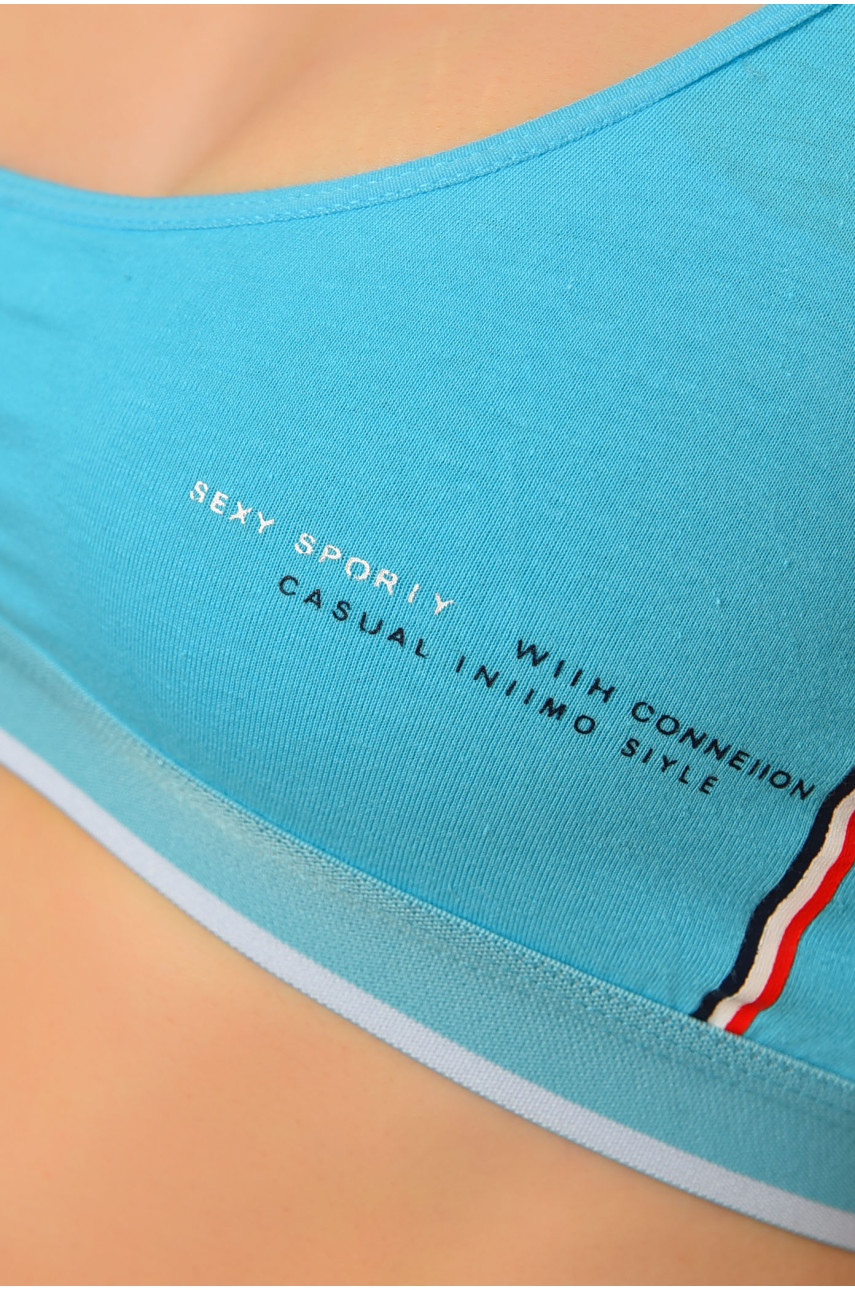 Топ женский голубого цвета чашка В 195491 Топ женский голубого цвета чашка В 195491