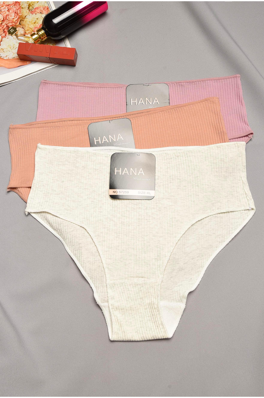 Набор трусов женских полубатальных 3 штуки 57259 195502