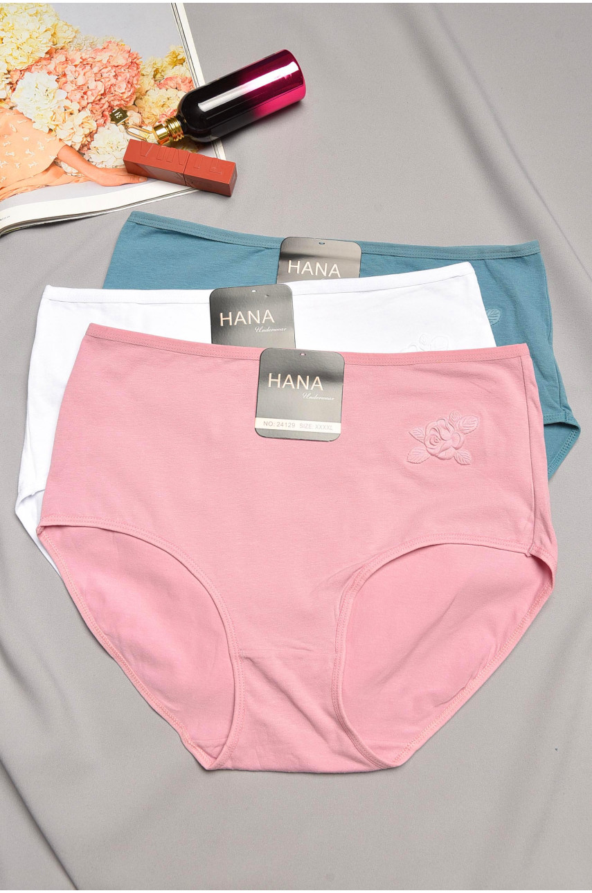 Набор трусов женских полубатальных 3 штуки 24129 195503