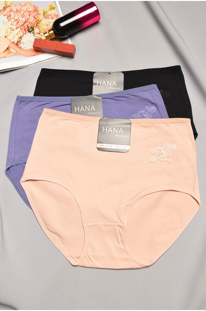Набор трусов женских полубатальных 3 штуки 24129 195504