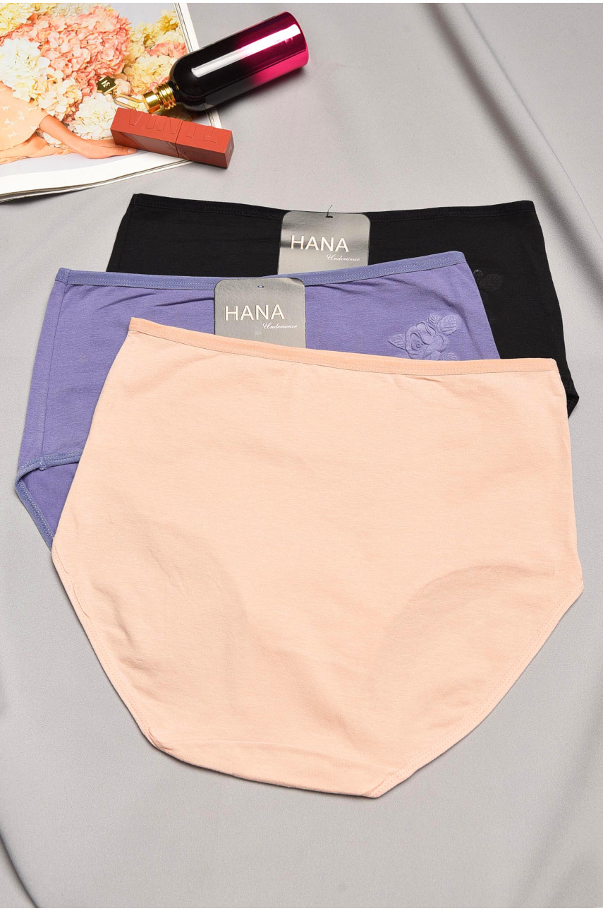Набор трусов женских полубатальных 3 штуки 24129 195504