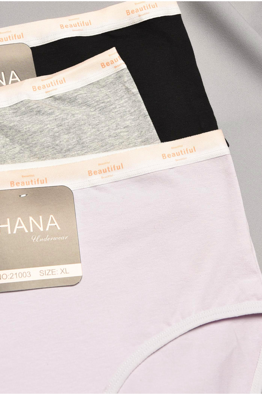 Набор трусов женских полубатальных 3 штуки 21003 195511