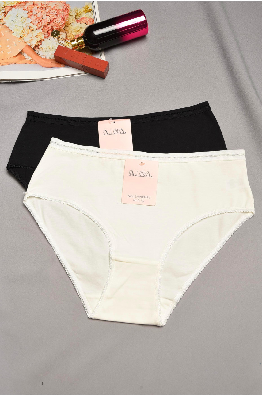 Набор трусов женских полубатальных 2 штуки 00774 195530