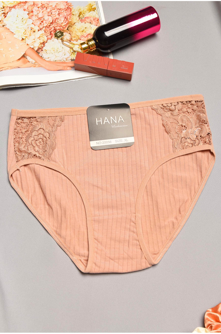 Трусы женские полубатальные бежевого цвета 20056 195540