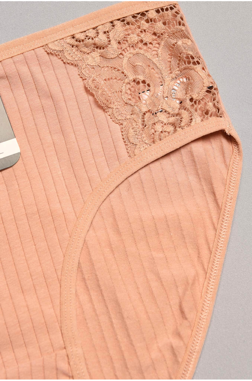 Трусы женские полубатальные бежевого цвета 20056 195540