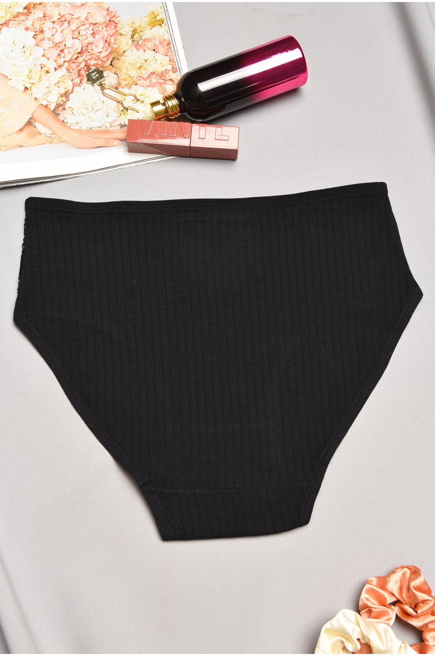 Трусы женские полубатальные черного цвета 20056 195541