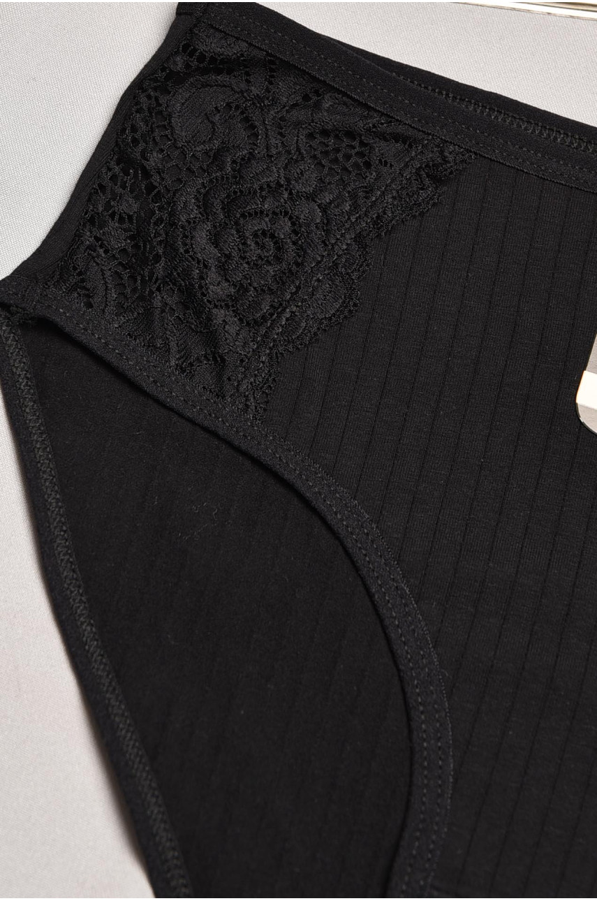 Трусы женские полубатальные черного цвета 20056 195541