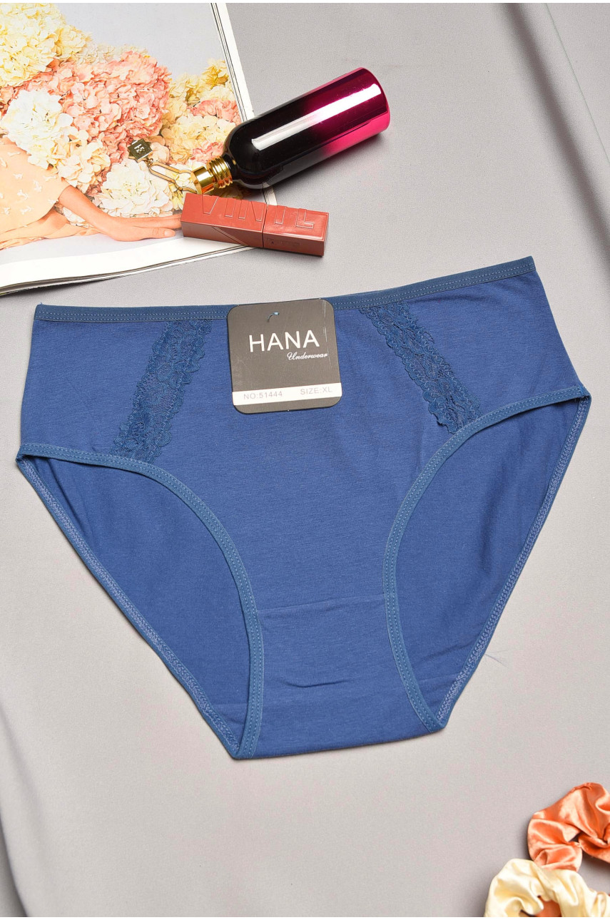 Трусы женские полубатальные синего цвета 51444 195542