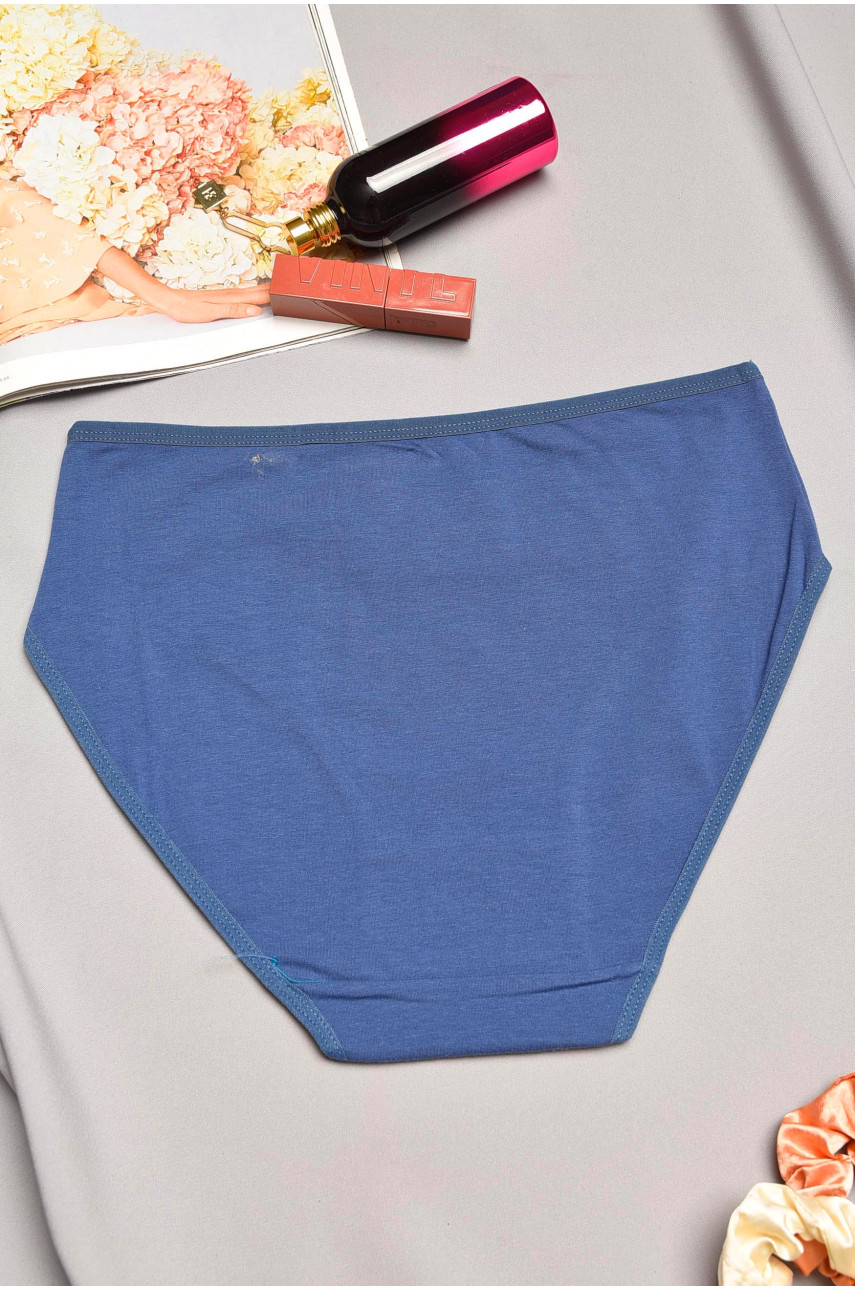 Трусы женские полубатальные синего цвета 51444 195542