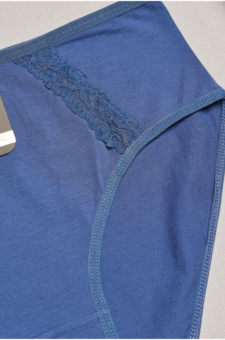 Трусы женские полубатальные синего цвета 51444 195542