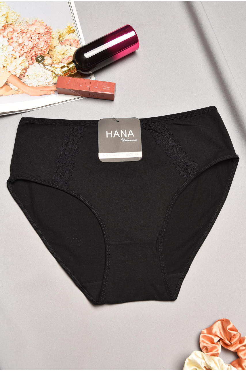 Трусы женские полубатальные черного цвета 51444 195543