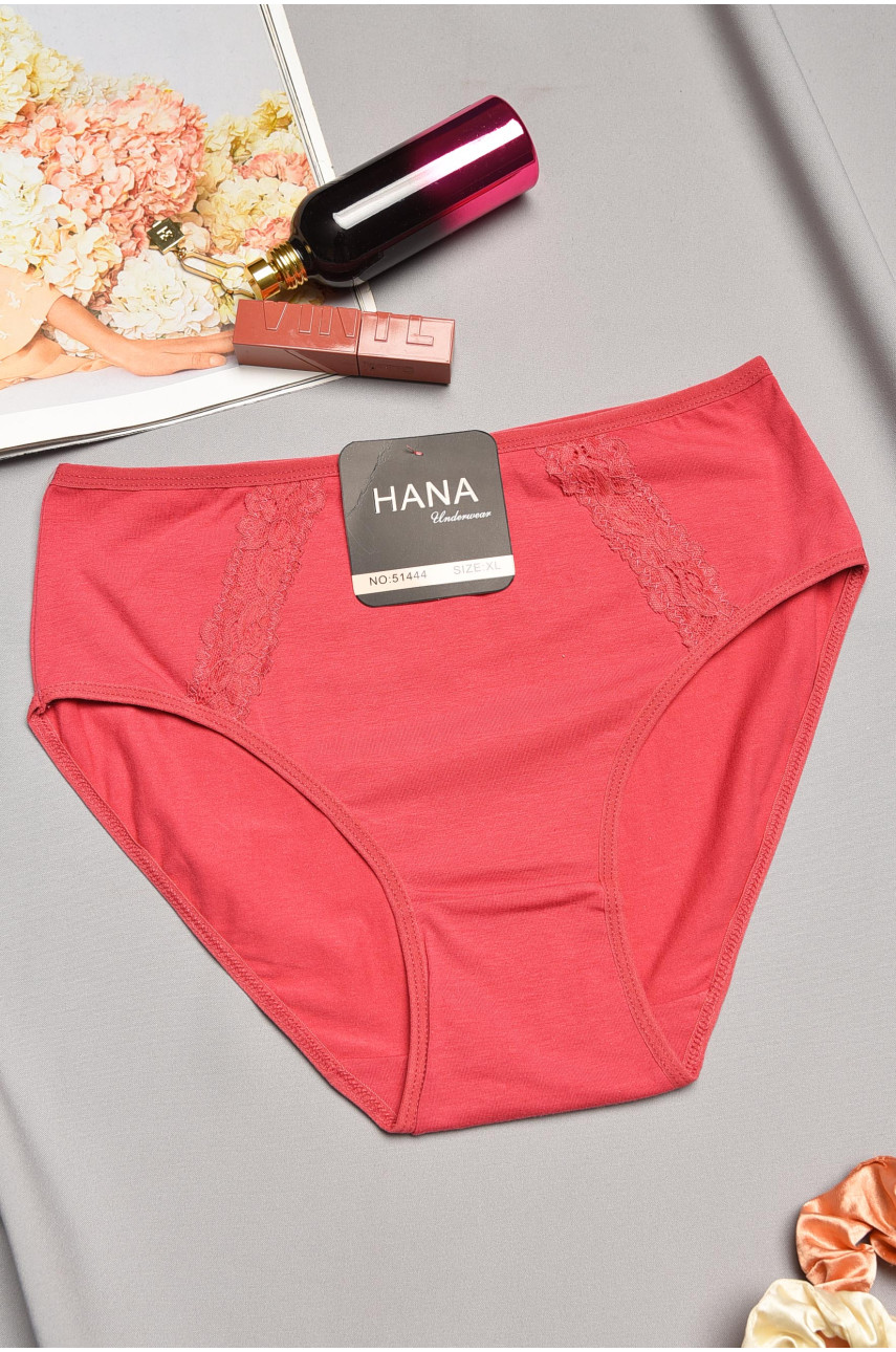 Трусы женские полубатальные терракотового цвета 51444 195546