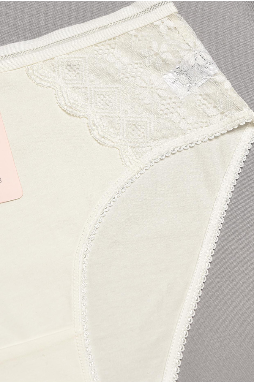 Трусы женские полубатальные белого цвета 00773 195553