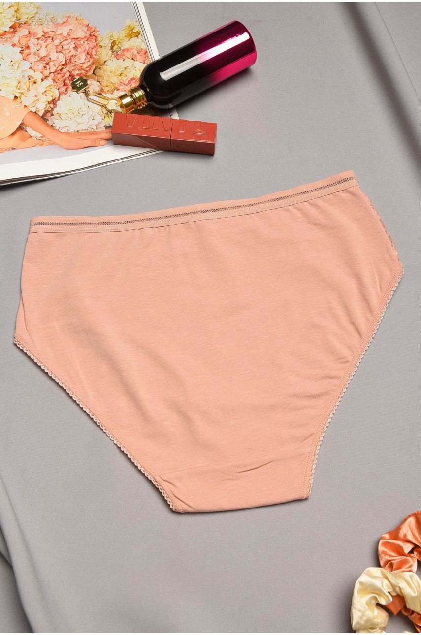 Трусы женские полубатальные пудрового цвета 00773 195554