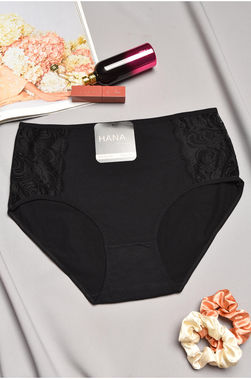 Трусы женские полубатальные черного цвета 92154 195560