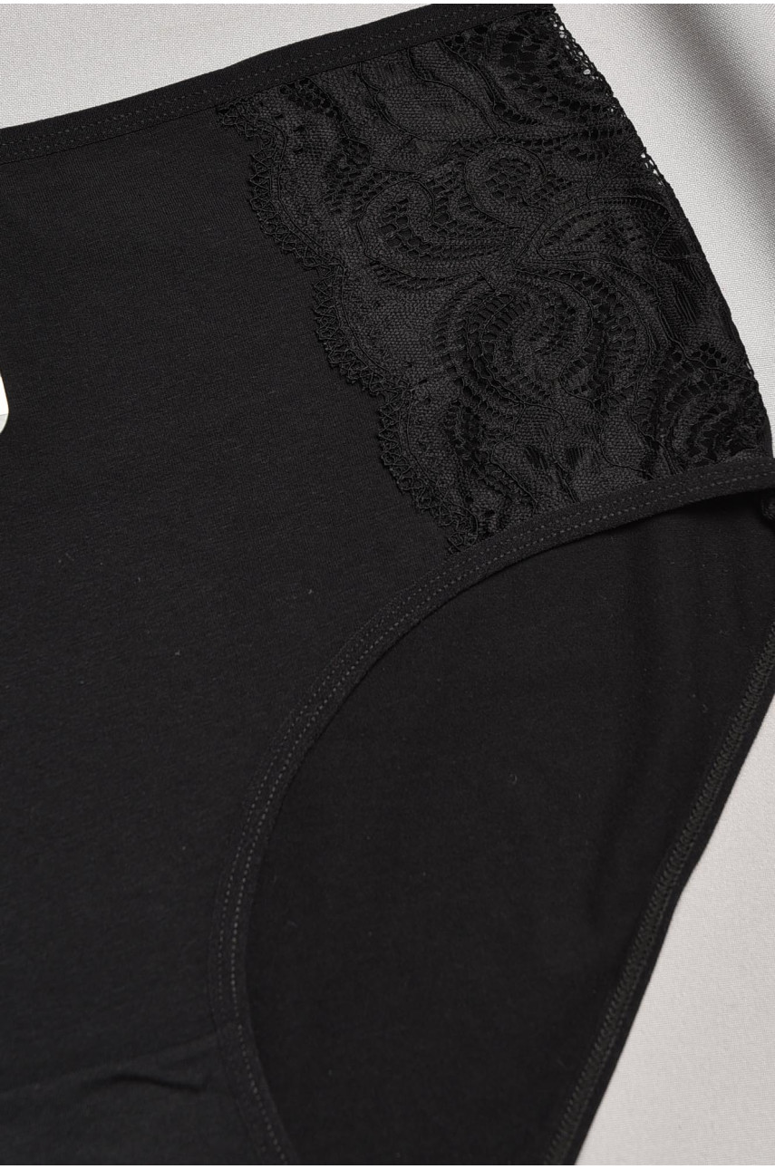 Труси жіночі напівбатальні чорного кольору 92154 195560