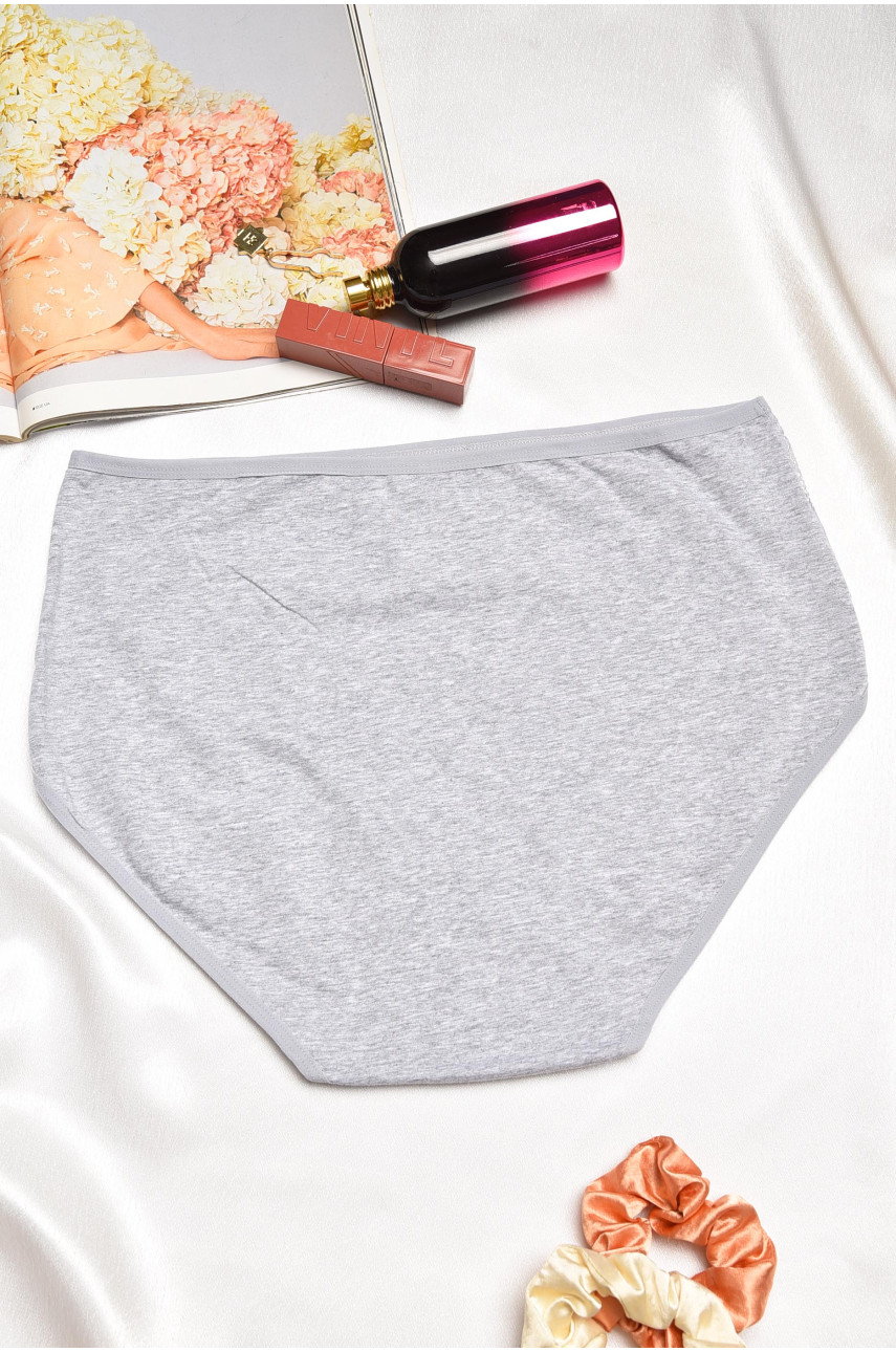 Трусы женские полубатальные серого цвета 92154 195561