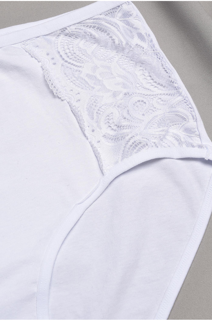 Трусы женские полубатальные белого цвета 92154 195562 Трусы женские полубатальные белого цвета 92154 195562