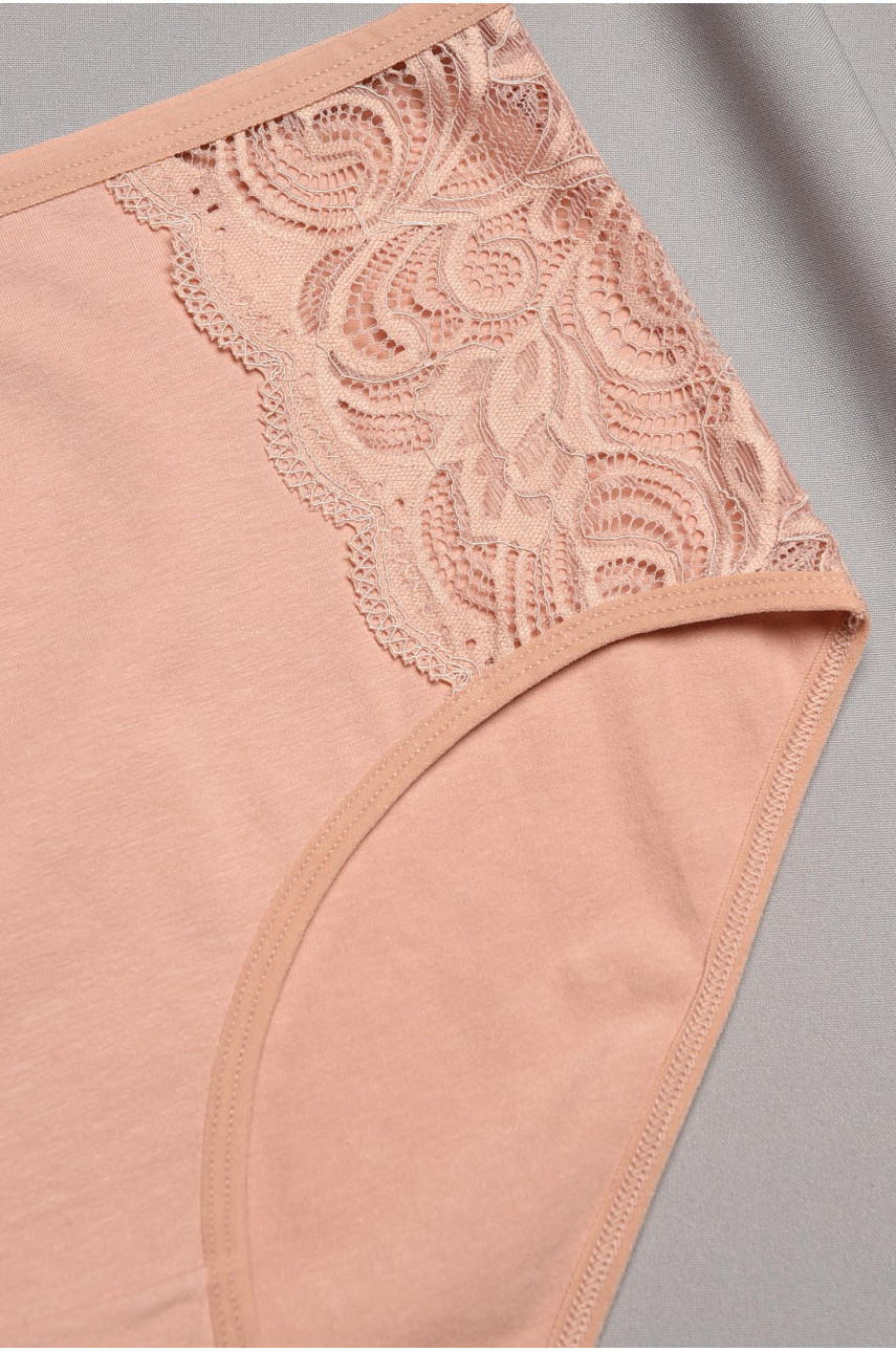 Трусы женские полубатальные пудрового цвета 92154 195563