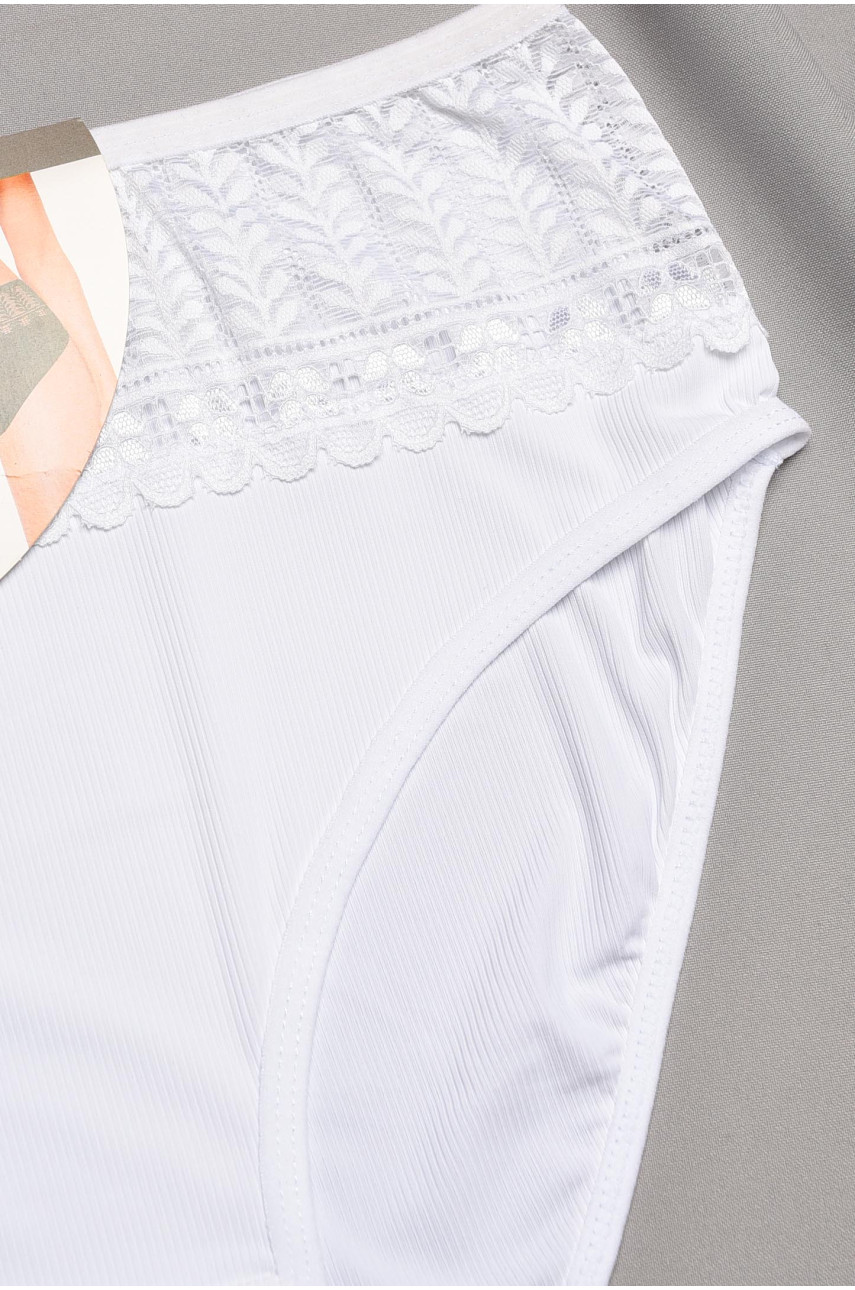 Труси жіночі напівбатальні білого кольору 38314 195568