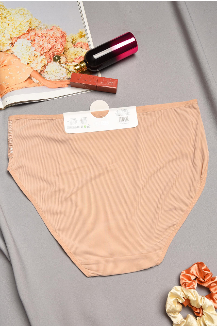 Трусы женские полубатальные бежевого цвета 38314 195569