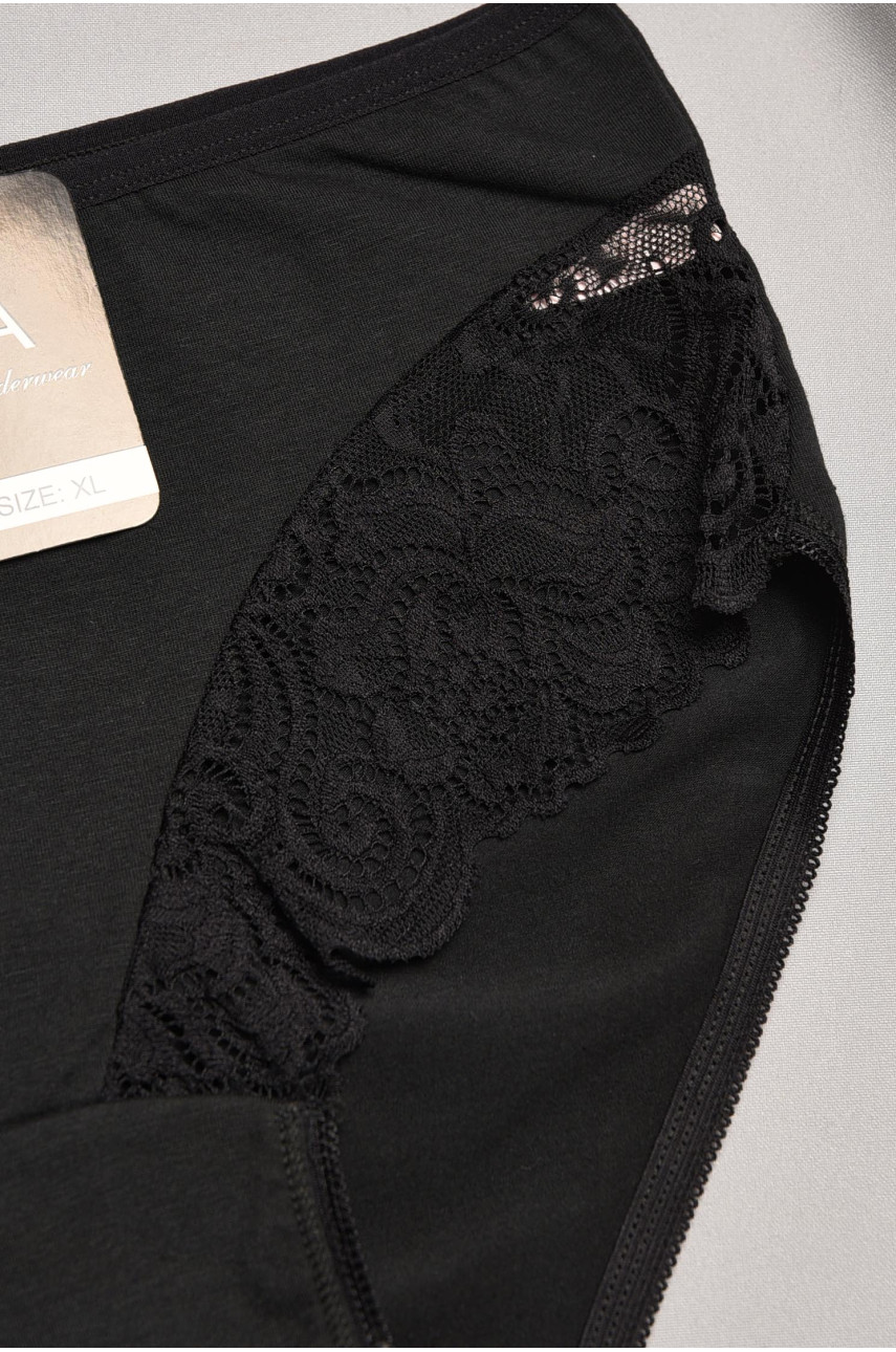 Труси жіночі напівбатальні чорного кольору 79100 195571