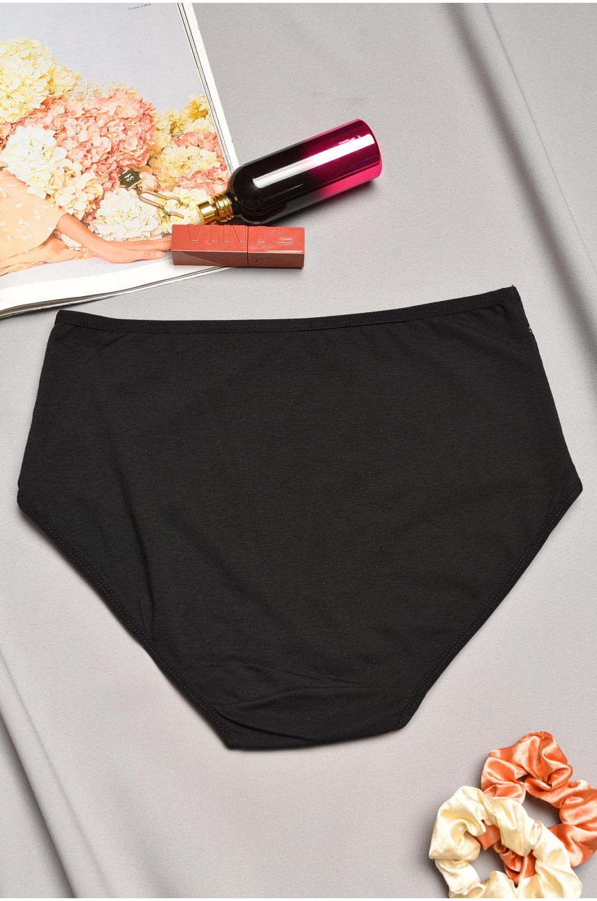 Труси жіночі напівбатальні чорного кольору 79103 195575 Труси жіночі напівбатальні чорного кольору 79103 195575