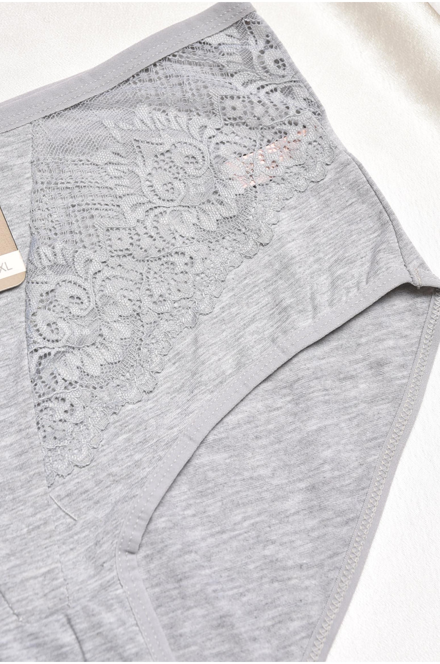 Труси жіночі напівбатальні сірого кольору 79103 195577