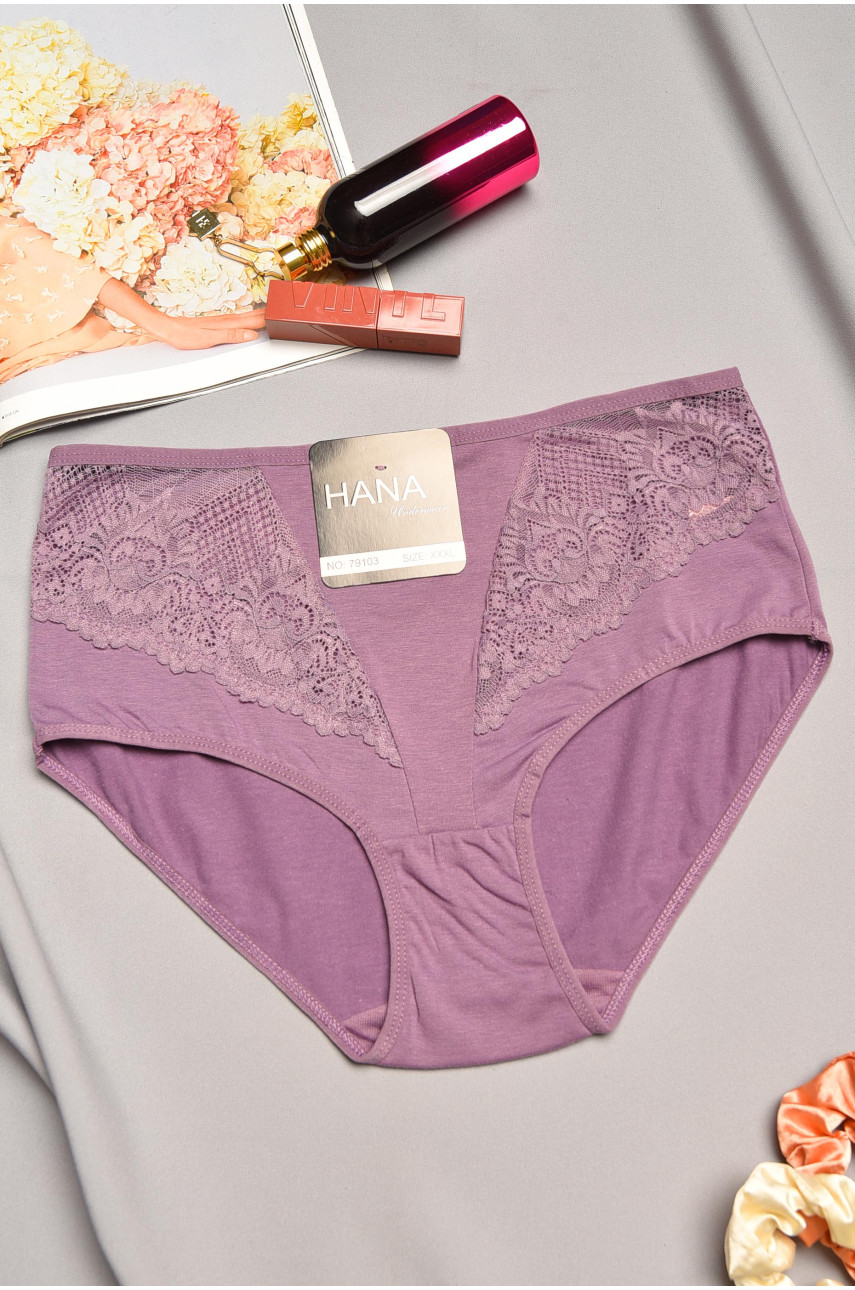 Трусы женские полубатальные фиолетового цвета 79103 195579