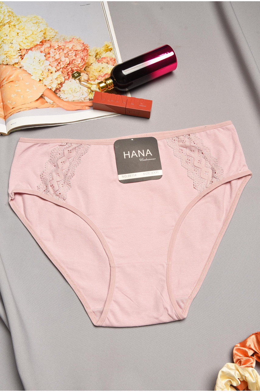 Труси жіночі напівбатальні пудрового кольору 35114 195580 Труси жіночі напівбатальні пудрового кольору 35114 195580