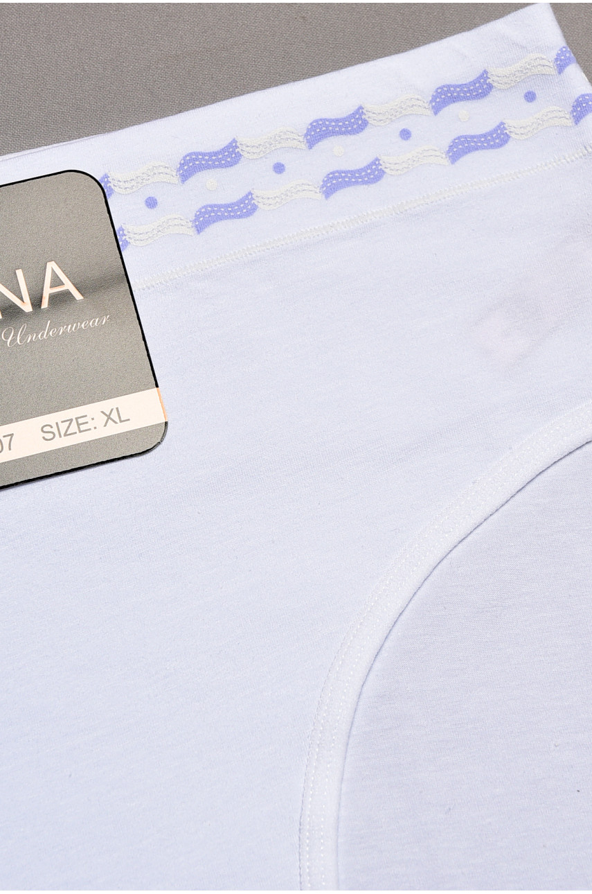 Трусы женские полубатальные белого цвета 21007 195588
