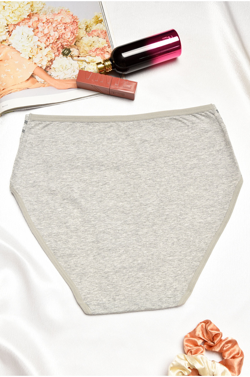Трусы женские полубатальные серого цвета 21007 195589