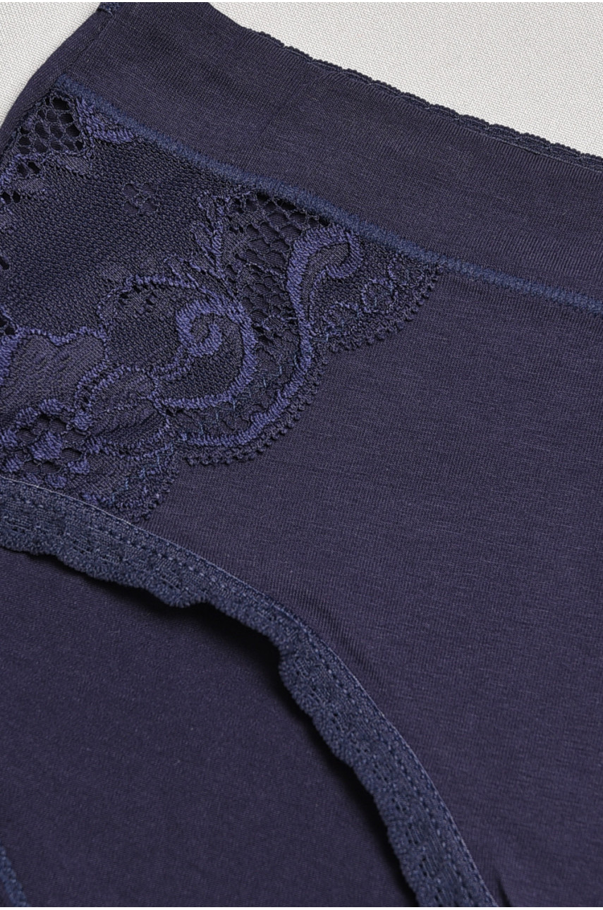 Труси жіночі напівбатальні темно-синього кольору 8376 195596