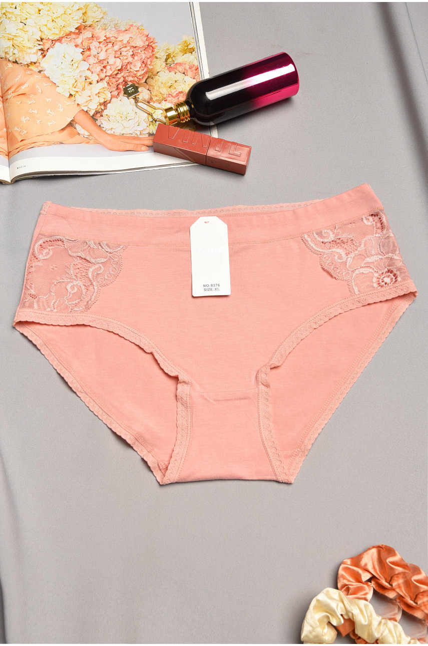 Трусы женские полубатальные пудрового цвета 8376 195597