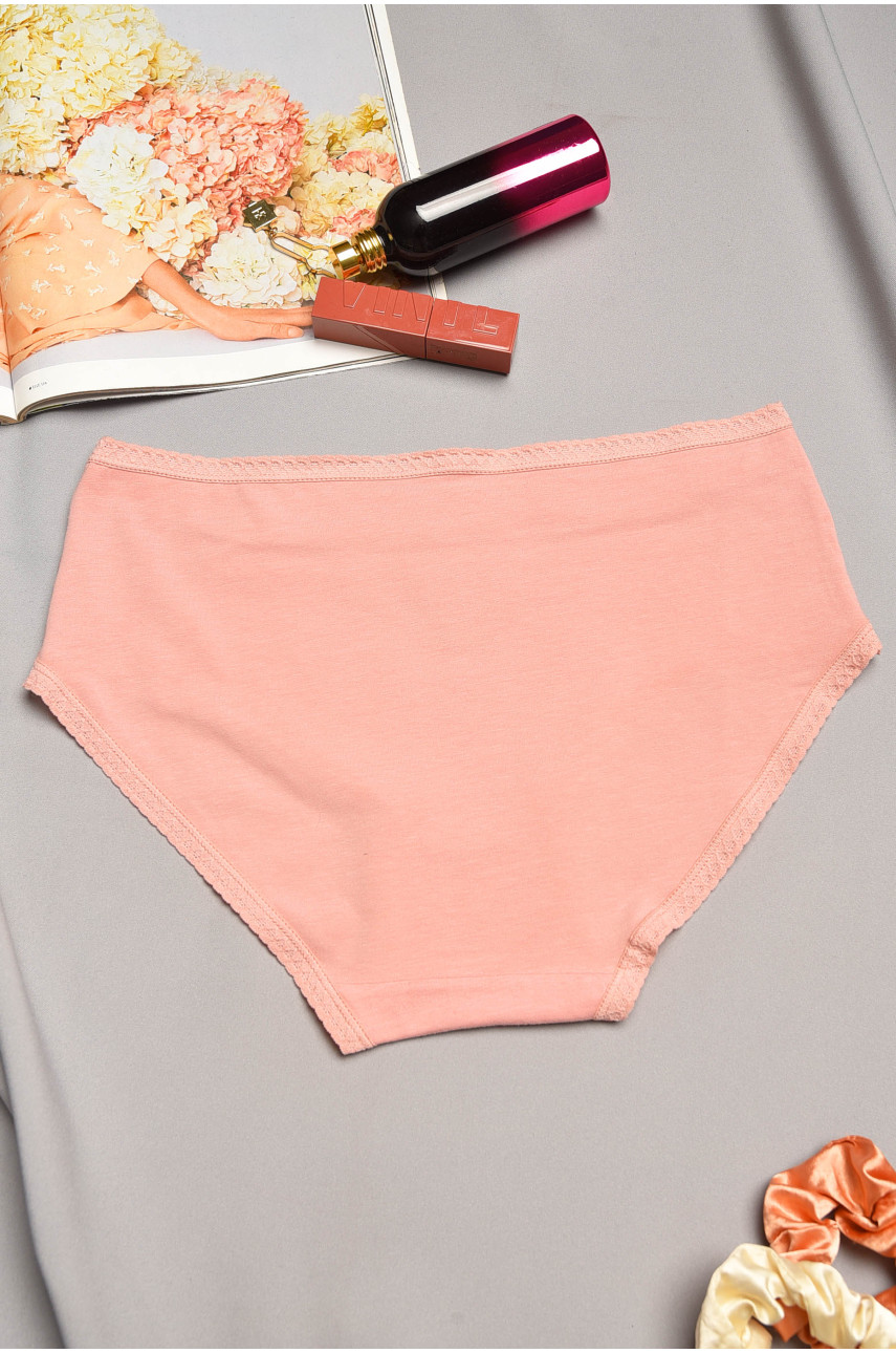 Трусы женские полубатальные пудрового цвета 8376 195597