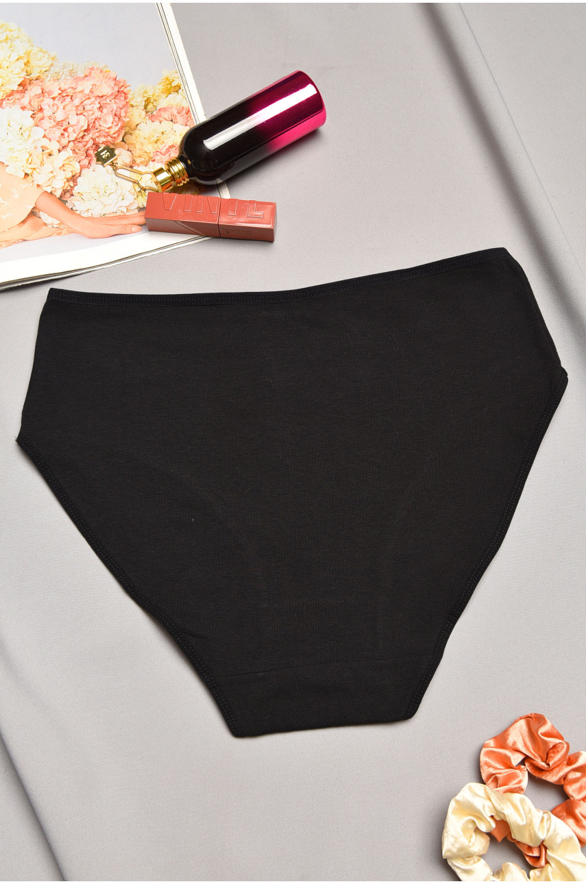 Трусы женские полубатальные черного цвета 3889 195599