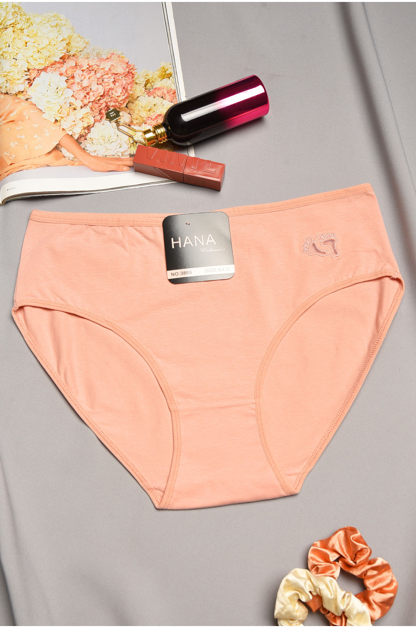 Трусы женские полубатальные персикового цвета 3889 195602