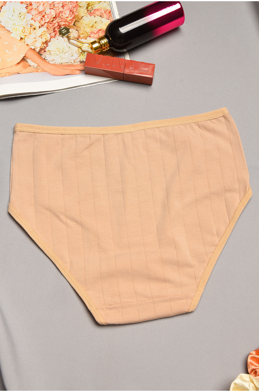 Трусы женские полубатальные бежевого цвета 518 195608