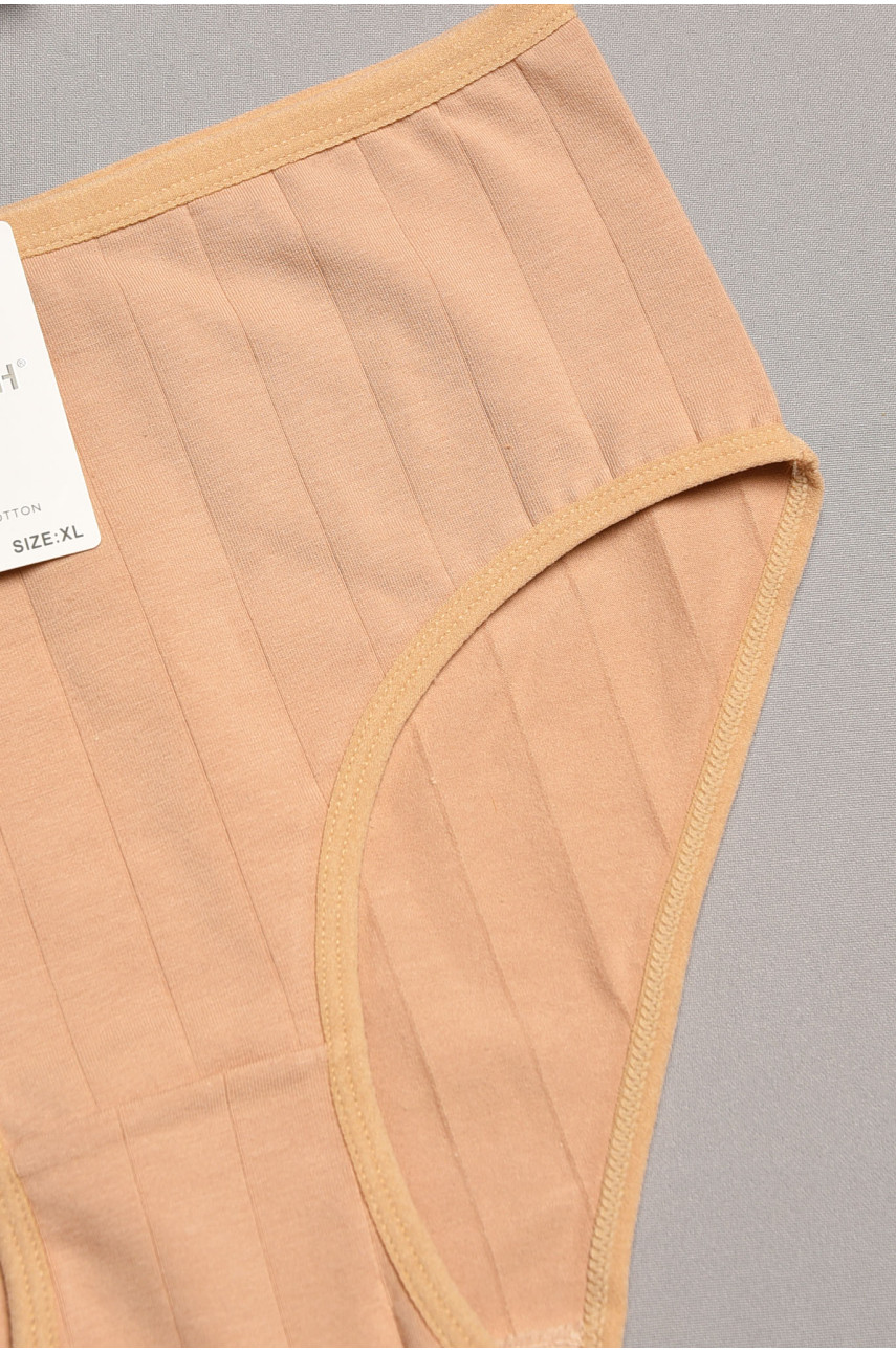 Труси жіночі напівбатальні бежевого кольору 518 195608